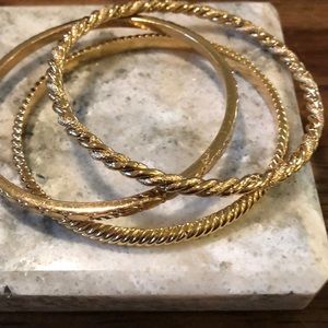 Set of 3 Gold J. Crew Bracelets